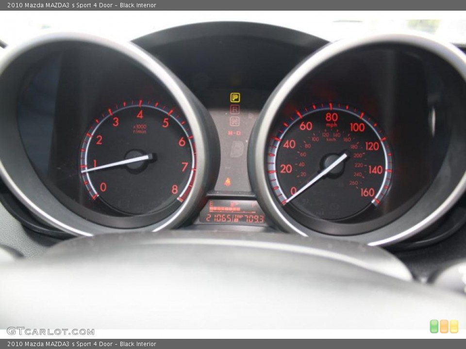 Black Interior Gauges for the 2010 Mazda MAZDA3 s Sport 4 Door #47742541
