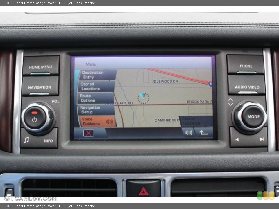 Jet Black Interior Navigation for the 2010 Land Rover Range Rover HSE #47743765