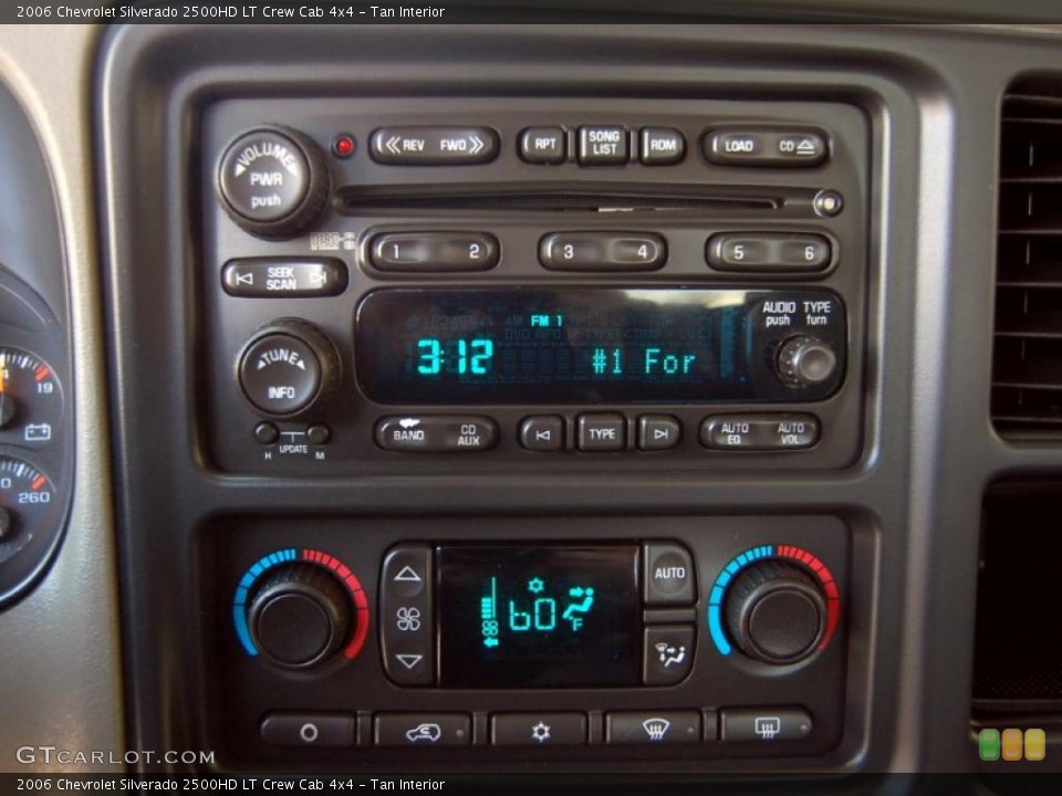 Tan Interior Controls for the 2006 Chevrolet Silverado 2500HD LT Crew Cab 4x4 #47745542