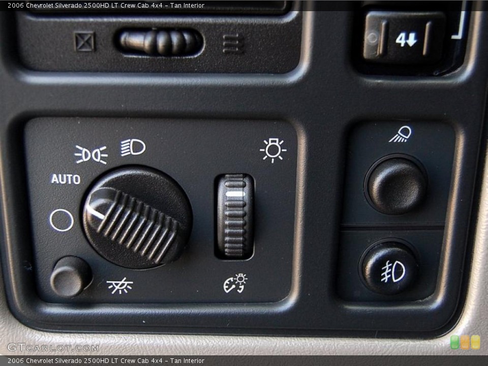 Tan Interior Controls for the 2006 Chevrolet Silverado 2500HD LT Crew Cab 4x4 #47745569