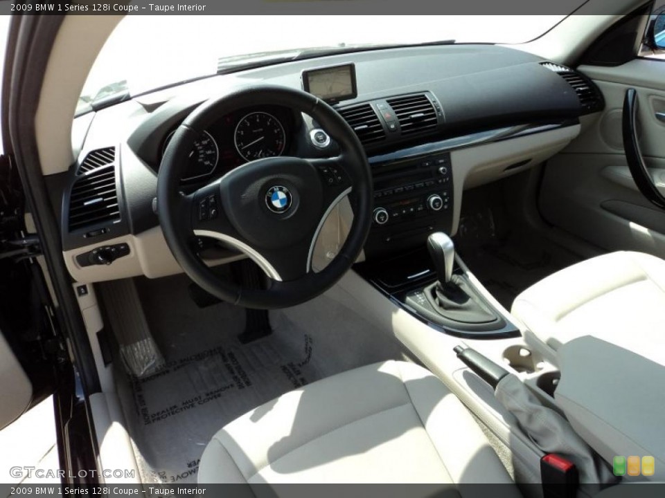 Taupe Interior Prime Interior for the 2009 BMW 1 Series 128i Coupe #47749655