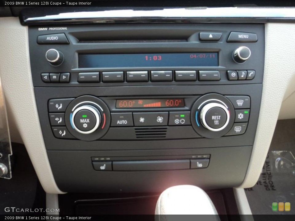 Taupe Interior Controls for the 2009 BMW 1 Series 128i Coupe #47749709