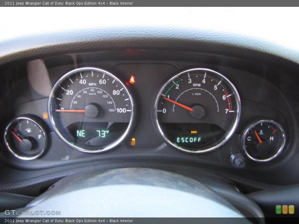 Black Interior Gauges for the 2011 Jeep Wrangler Call of Duty: Black Ops Edition 4x4 #47750888