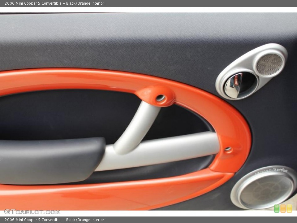 Black/Orange Interior Door Panel for the 2006 Mini Cooper S Convertible #47751869