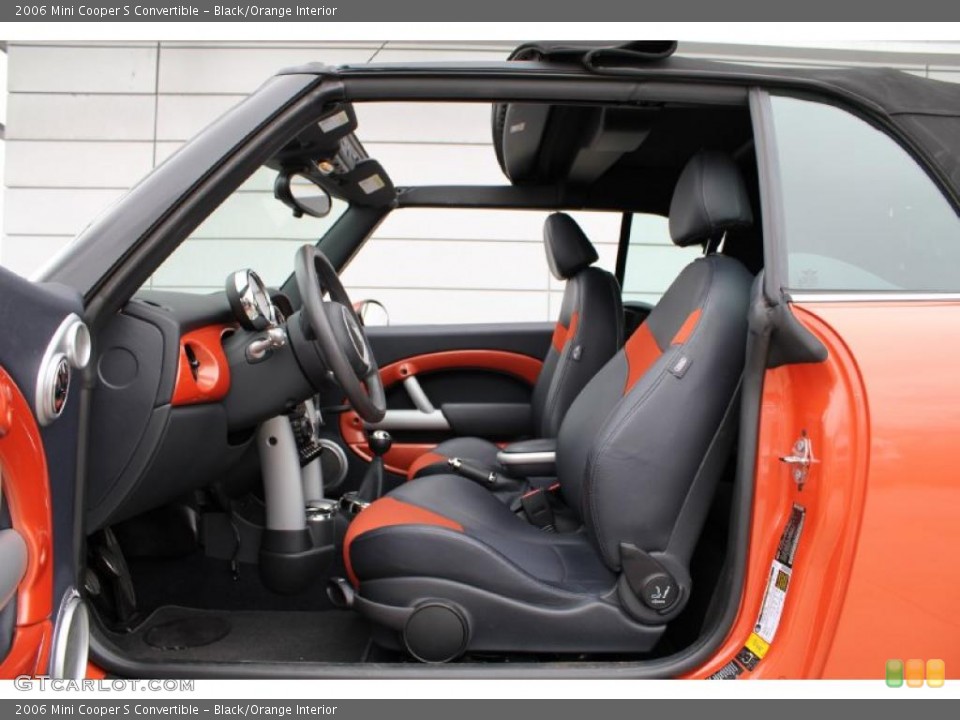 Black/Orange Interior Photo for the 2006 Mini Cooper S Convertible #47751902