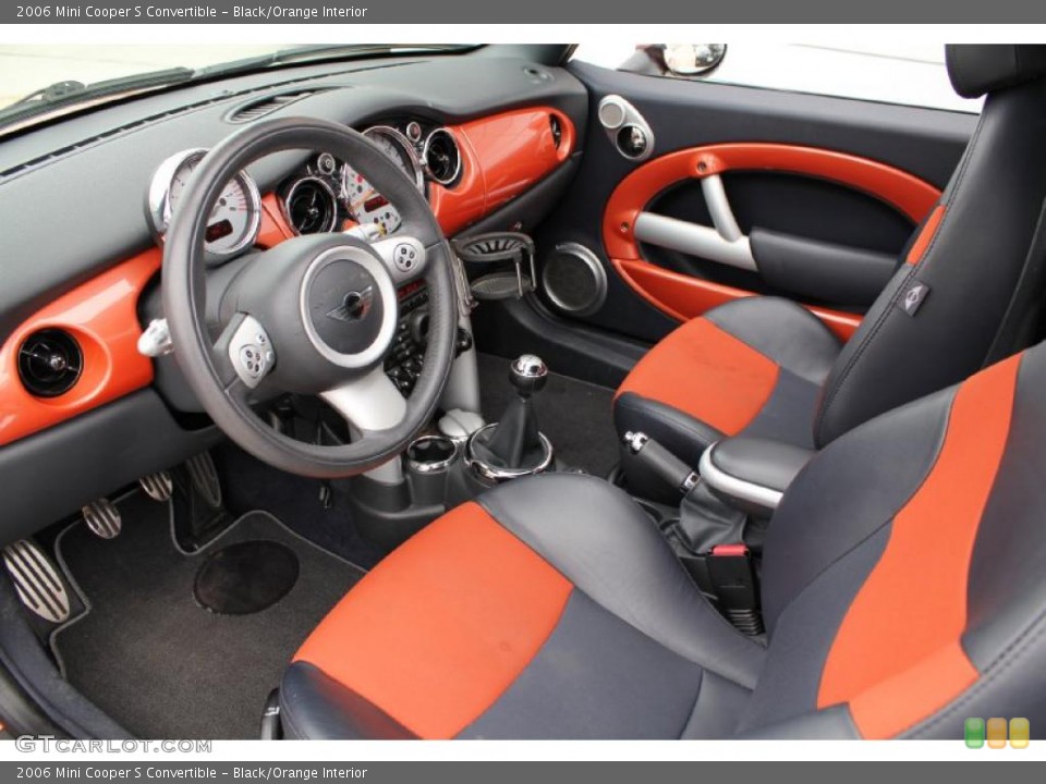 Black/Orange Interior Photo for the 2006 Mini Cooper S Convertible #47751923