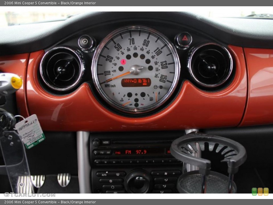 Black/Orange Interior Gauges for the 2006 Mini Cooper S Convertible #47751962