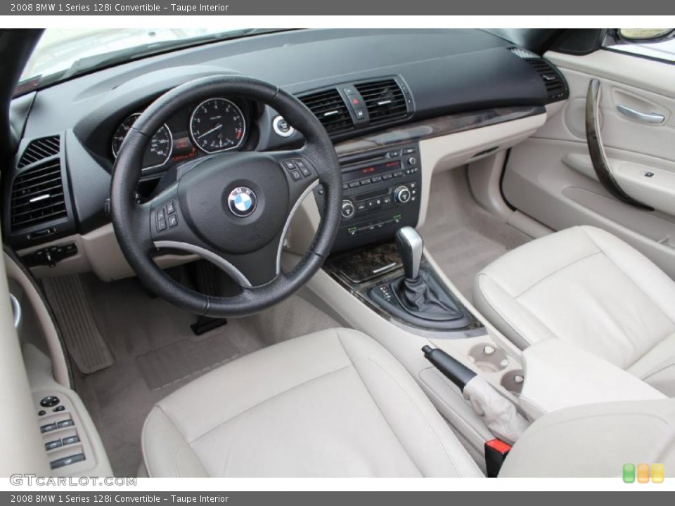 Taupe Interior Prime Interior for the 2008 BMW 1 Series 128i Convertible #47752706