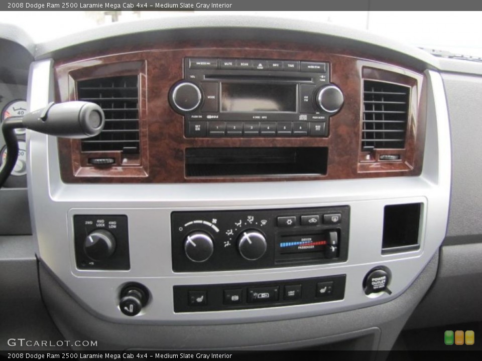 Medium Slate Gray Interior Controls for the 2008 Dodge Ram 2500 Laramie Mega Cab 4x4 #47753552