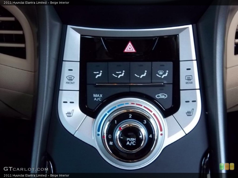 Beige Interior Controls for the 2011 Hyundai Elantra Limited #47755103