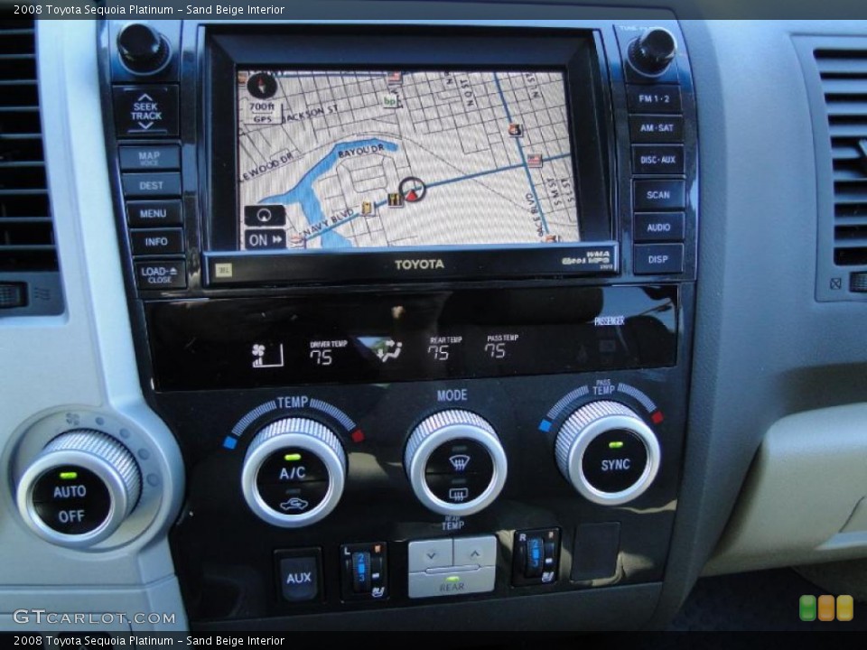 Sand Beige Interior Navigation for the 2008 Toyota Sequoia Platinum #47757444