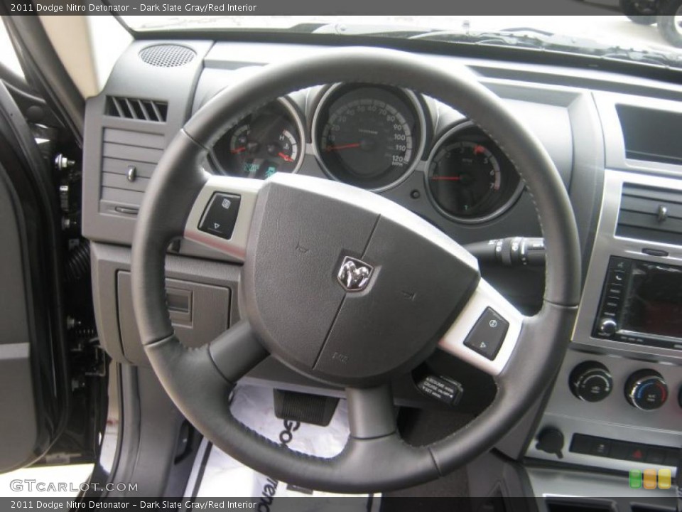 Dark Slate Gray/Red Interior Steering Wheel for the 2011 Dodge Nitro Detonator #47758515