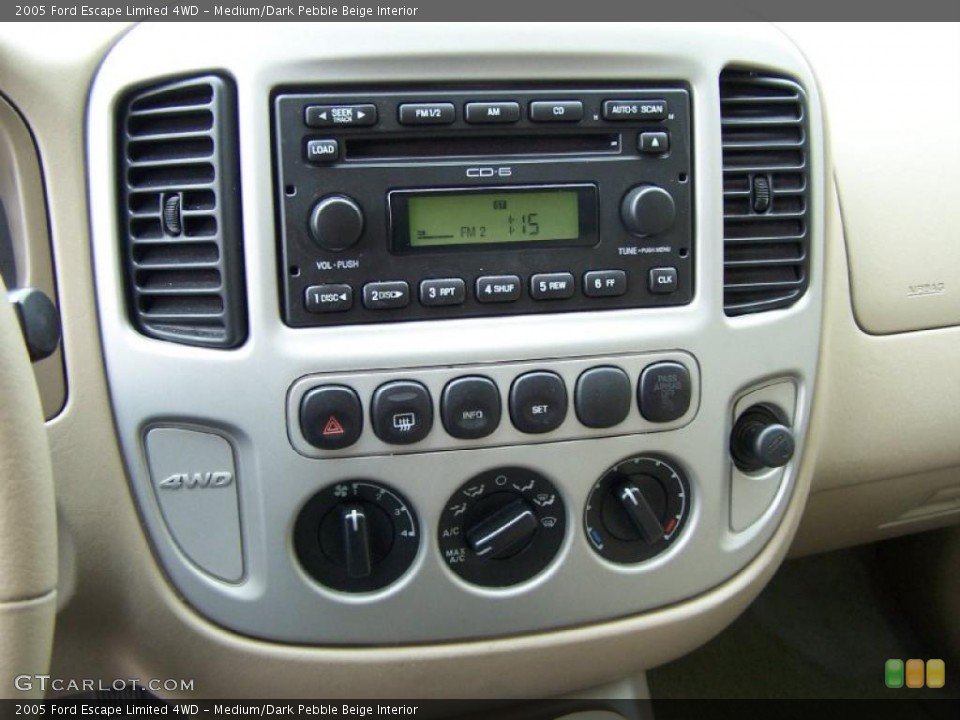 Medium/Dark Pebble Beige Interior Controls for the 2005 Ford Escape Limited 4WD #47760787