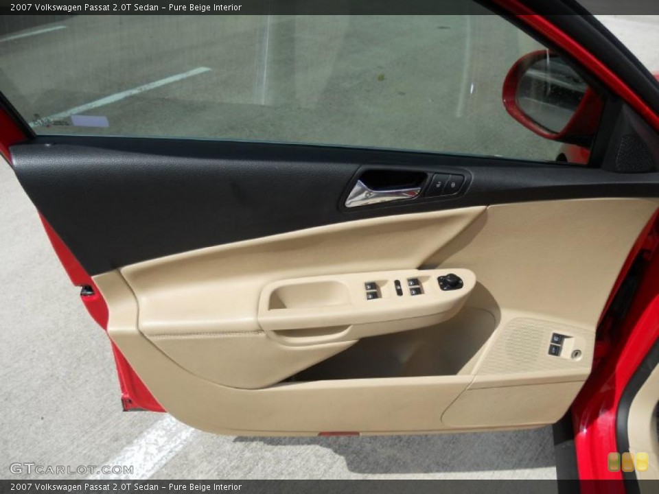 Pure Beige Interior Door Panel for the 2007 Volkswagen Passat 2.0T Sedan #47763592