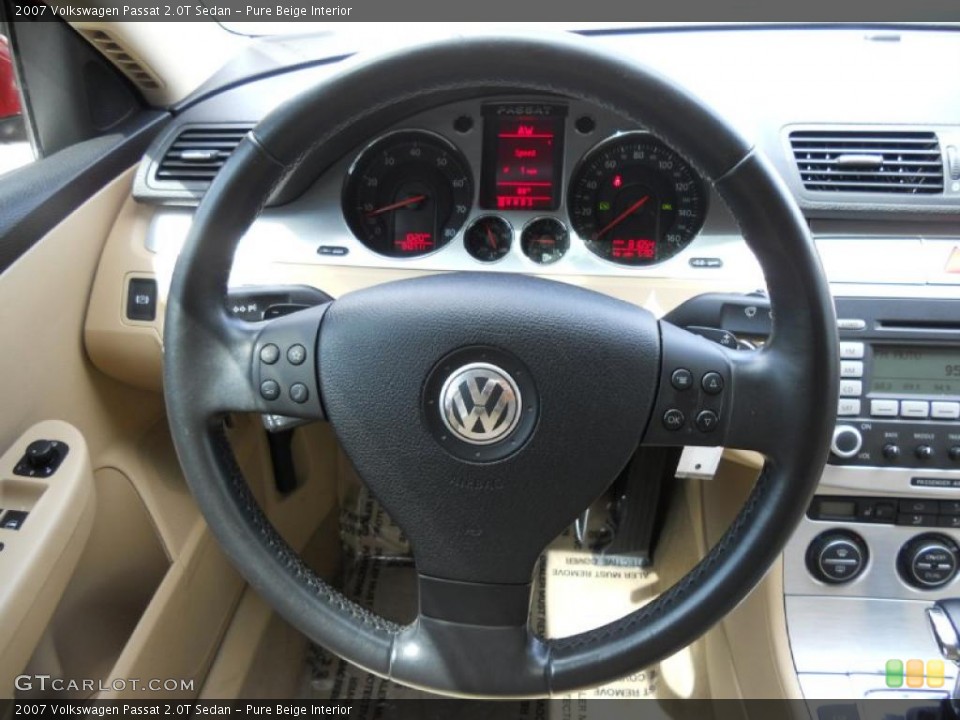 Pure Beige Interior Steering Wheel for the 2007 Volkswagen Passat 2.0T Sedan #47763670
