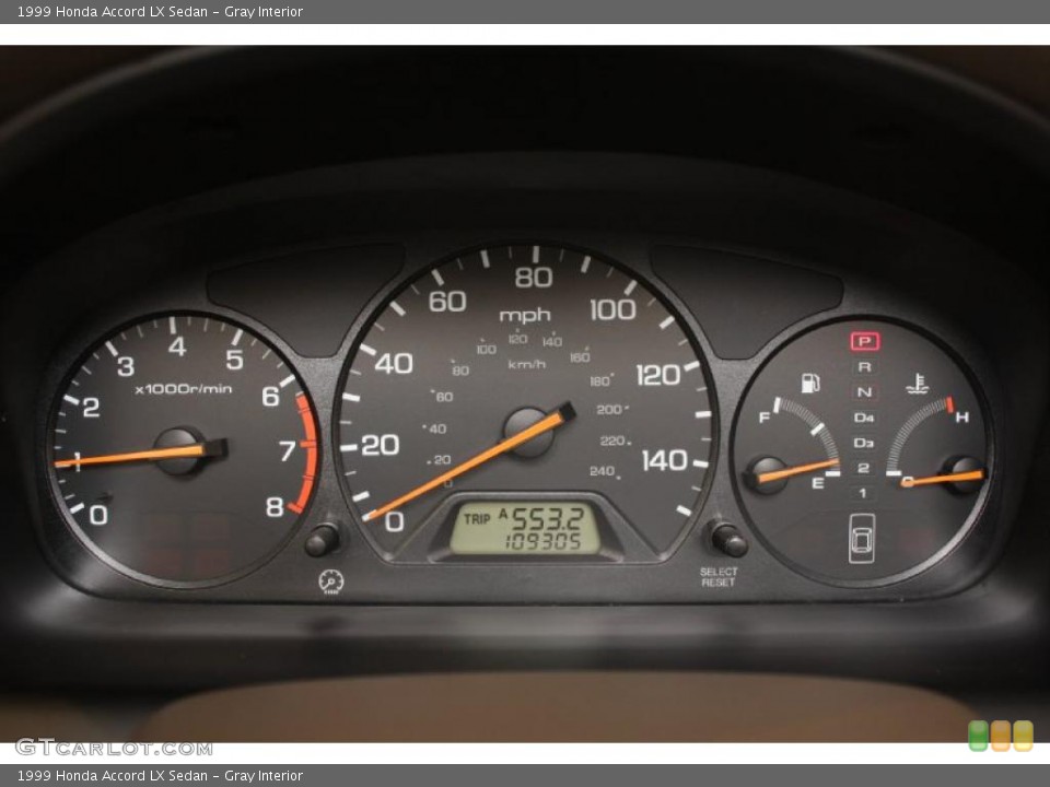 Gray Interior Gauges for the 1999 Honda Accord LX Sedan #47763811