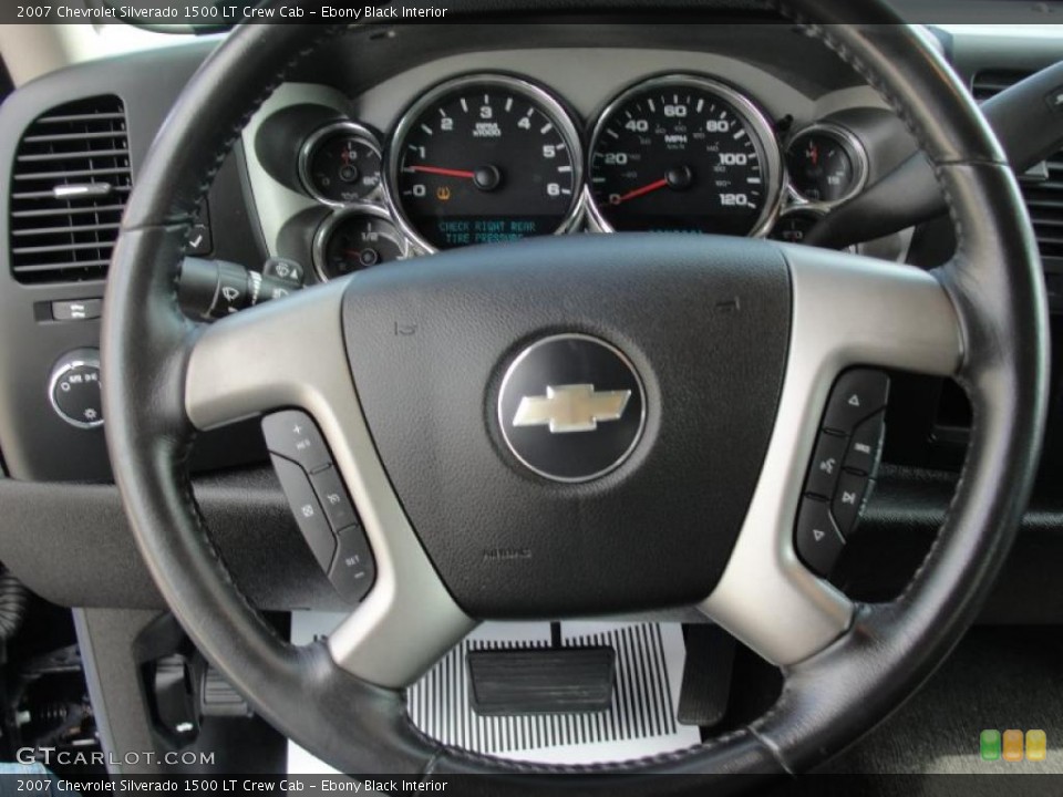 Ebony Black Interior Steering Wheel for the 2007 Chevrolet Silverado 1500 LT Crew Cab #47768475