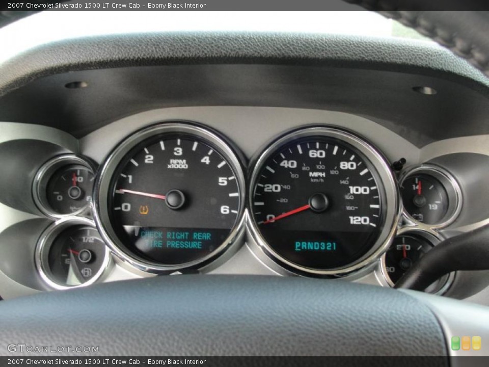 Ebony Black Interior Gauges for the 2007 Chevrolet Silverado 1500 LT Crew Cab #47768487