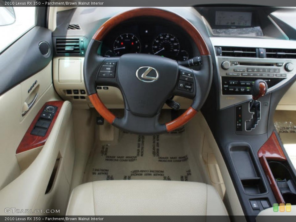 Parchment/Brown Walnut Interior Photo for the 2010 Lexus RX 350 #47769417