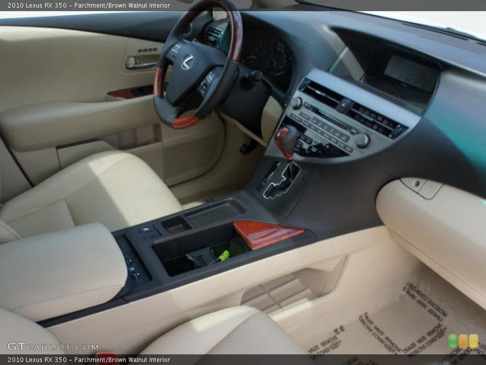 Parchment/Brown Walnut Interior Photo for the 2010 Lexus RX 350 #47769561