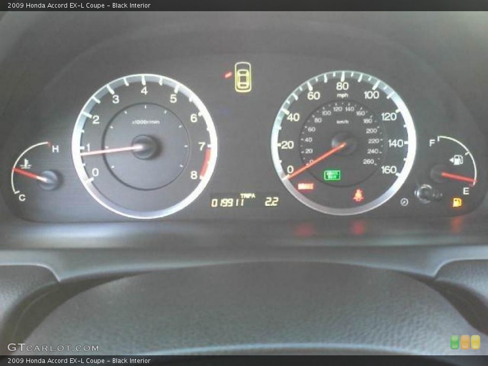 Black Interior Gauges for the 2009 Honda Accord EX-L Coupe #47773044