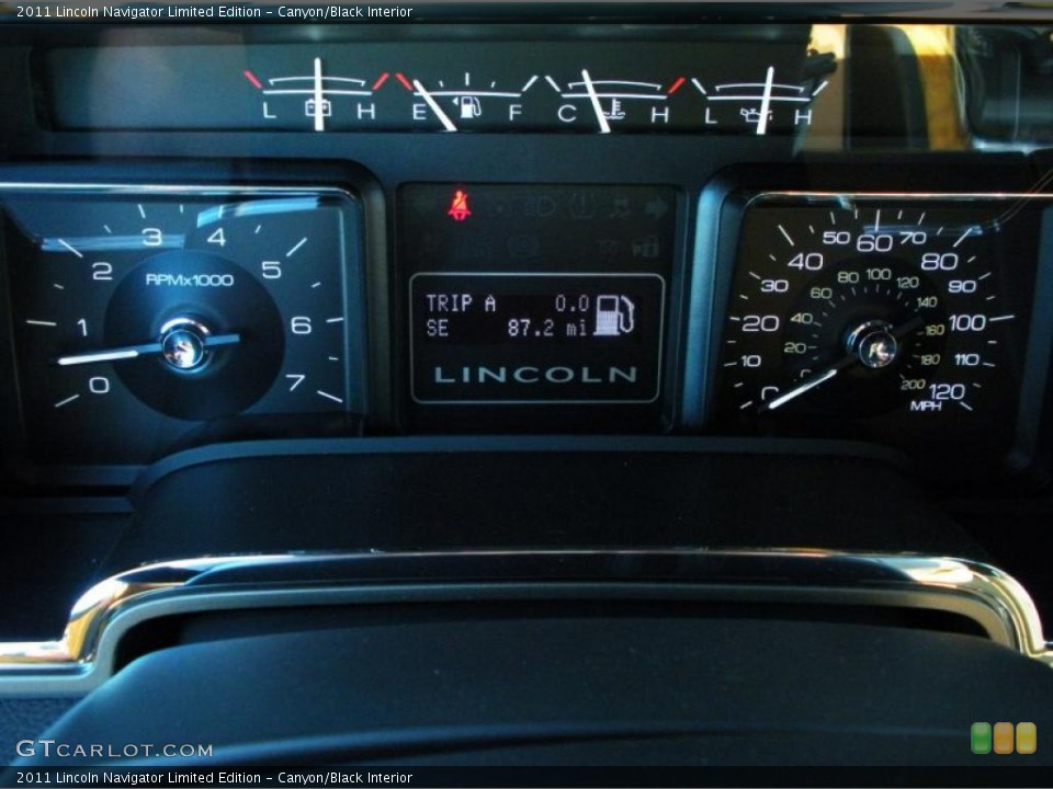 Canyon/Black Interior Gauges for the 2011 Lincoln Navigator Limited Edition #47774379