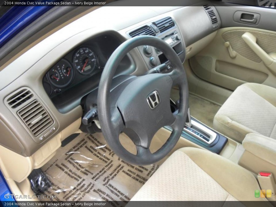 Ivory Beige Interior Photo for the 2004 Honda Civic Value Package Sedan #47777817