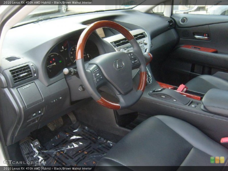 Black/Brown Walnut Interior Photo for the 2010 Lexus RX 450h AWD Hybrid #47779290