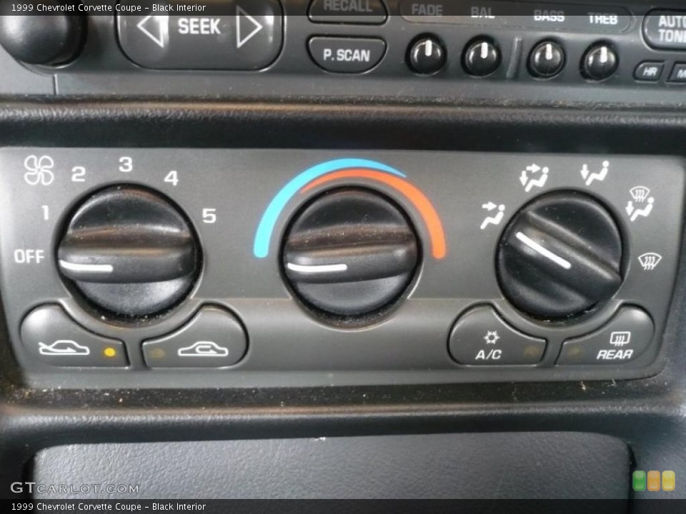 Black Interior Controls for the 1999 Chevrolet Corvette Coupe #47782896