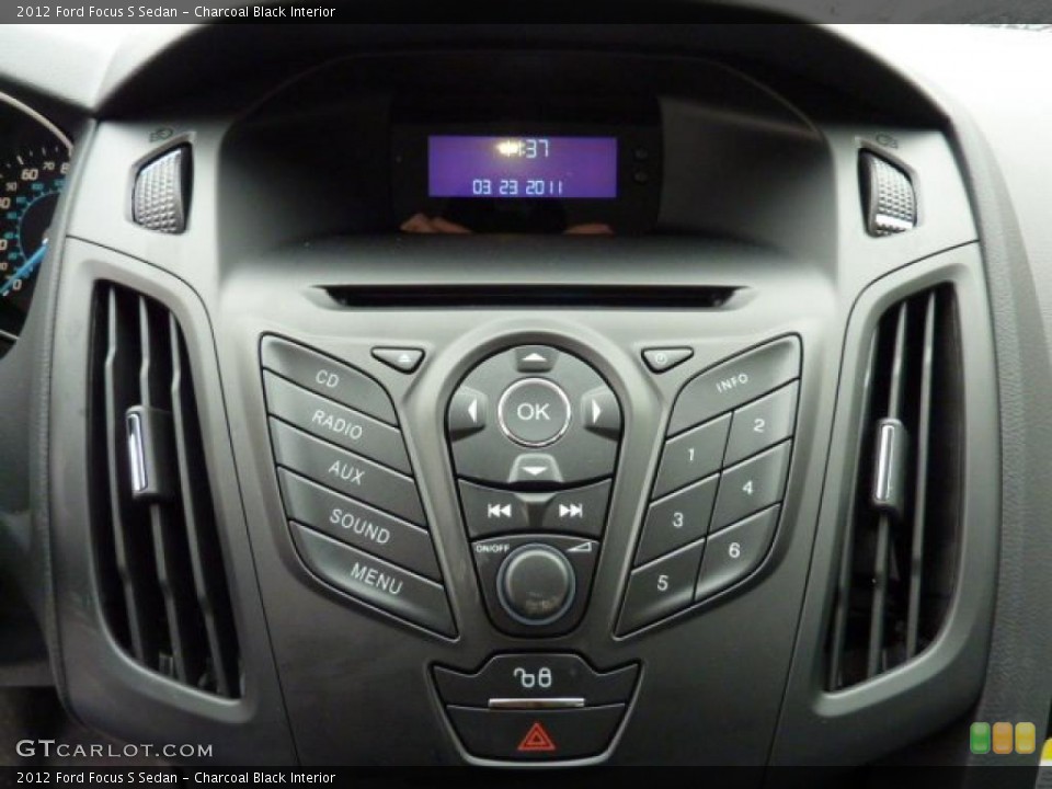 Charcoal Black Interior Controls for the 2012 Ford Focus S Sedan #47784631