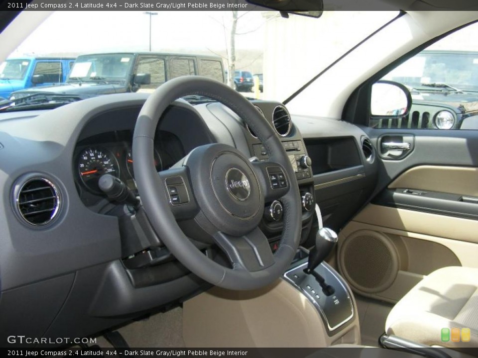 Dark Slate Gray/Light Pebble Beige Interior Steering Wheel for the 2011 Jeep Compass 2.4 Latitude 4x4 #47788194
