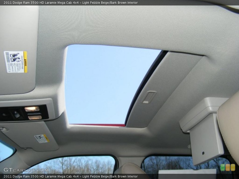 Light Pebble Beige/Bark Brown Interior Sunroof for the 2011 Dodge Ram 3500 HD Laramie Mega Cab 4x4 #47789028