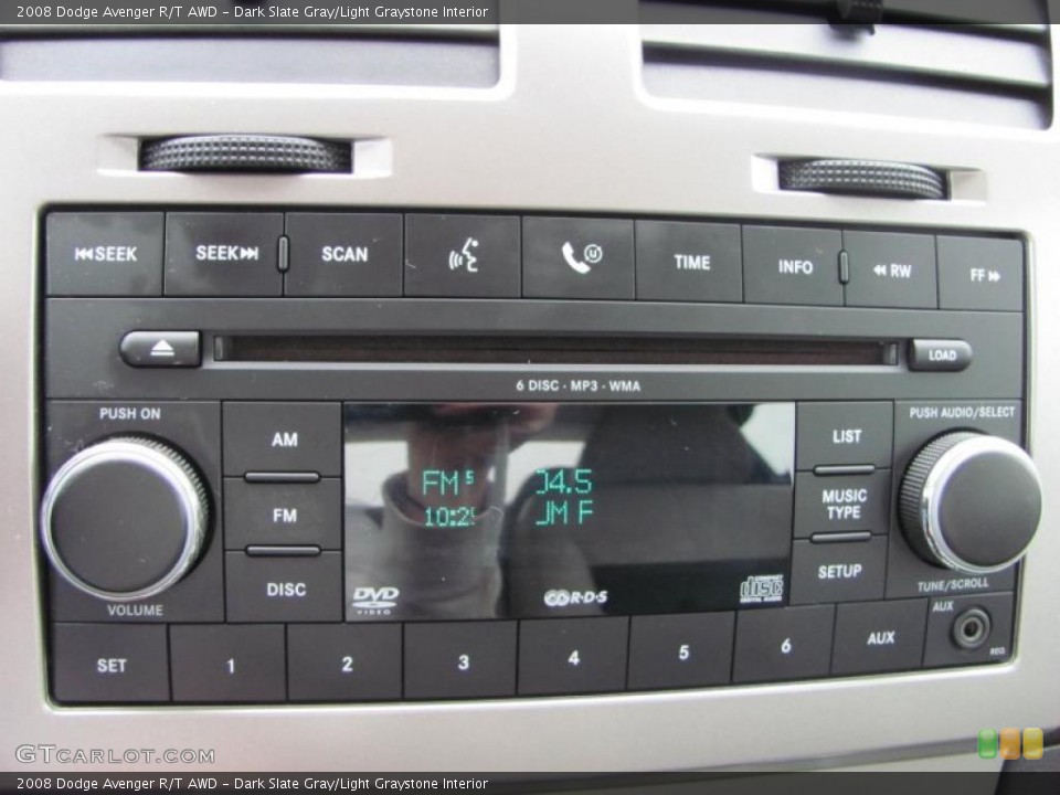 Dark Slate Gray/Light Graystone Interior Controls for the 2008 Dodge Avenger R/T AWD #47789562
