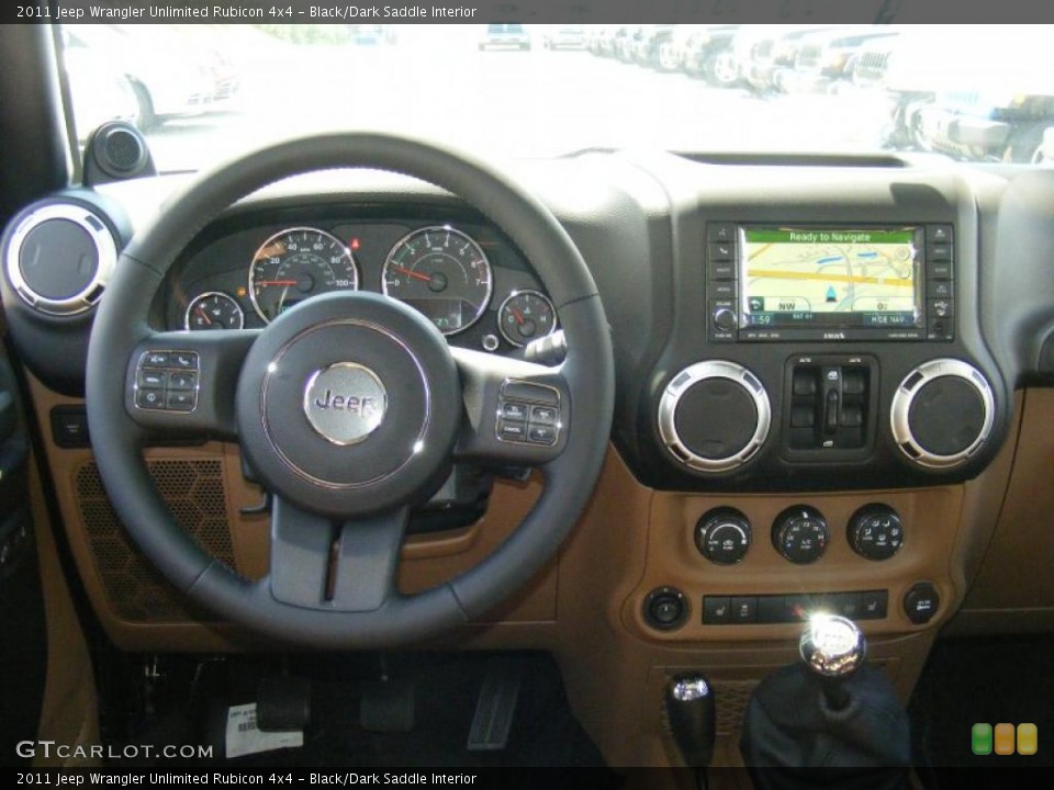 Black/Dark Saddle Interior Dashboard for the 2011 Jeep Wrangler Unlimited Rubicon 4x4 #47789607