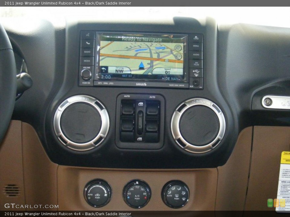 Black/Dark Saddle Interior Navigation for the 2011 Jeep Wrangler Unlimited Rubicon 4x4 #47789631