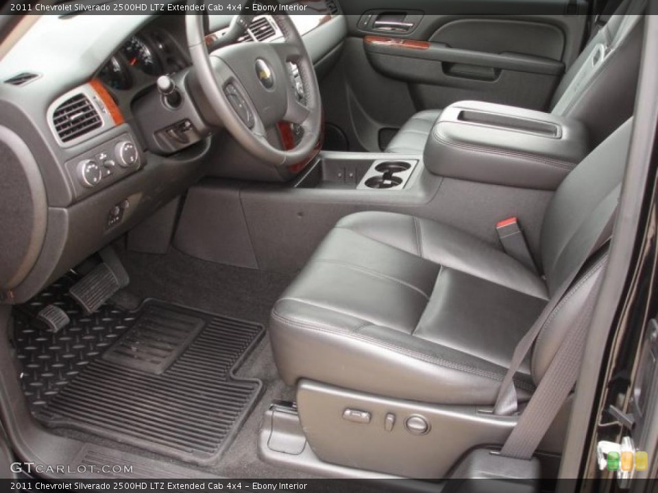 Ebony Interior Photo for the 2011 Chevrolet Silverado 2500HD LTZ Extended Cab 4x4 #47790195