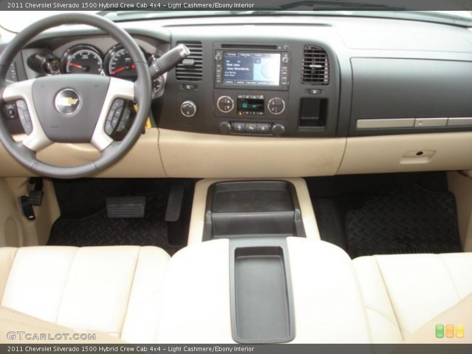 Light Cashmere/Ebony Interior Dashboard for the 2011 Chevrolet Silverado 1500 Hybrid Crew Cab 4x4 #47791522