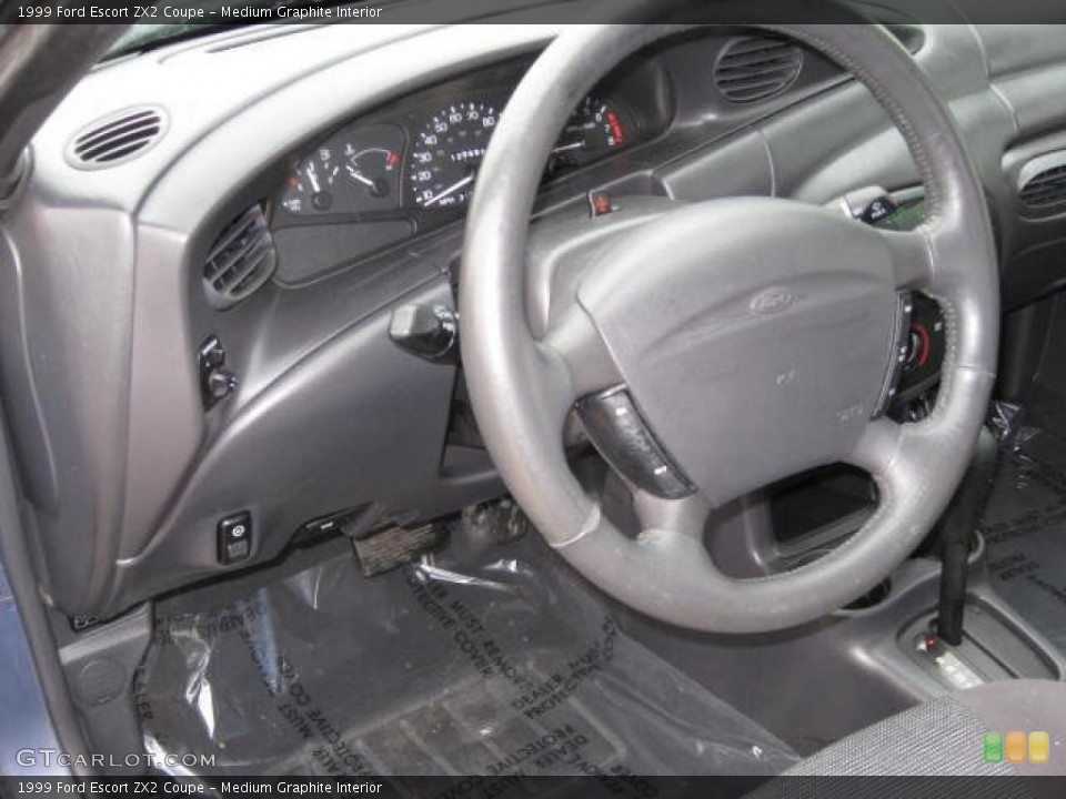 Medium Graphite Interior Steering Wheel for the 1999 Ford Escort ZX2 Coupe #47798915
