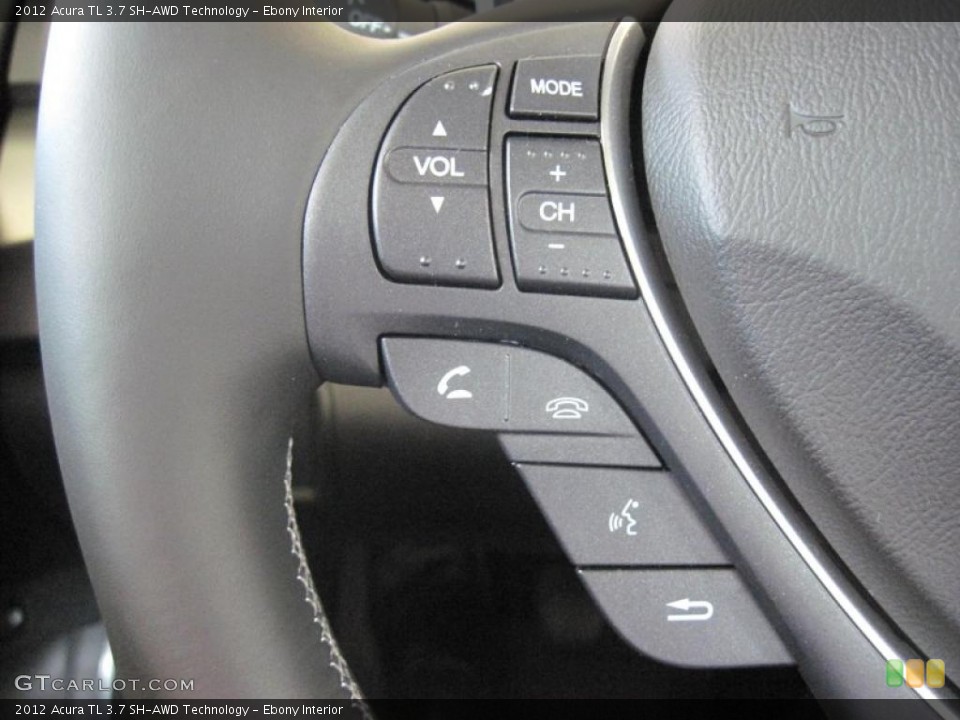 Ebony Interior Controls for the 2012 Acura TL 3.7 SH-AWD Technology #47800082