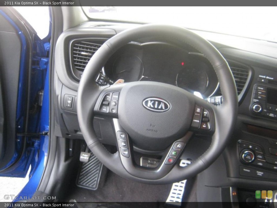 Black Sport Interior Steering Wheel for the 2011 Kia Optima SX #47802860