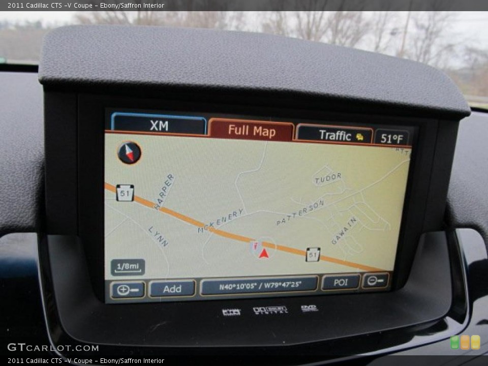 Ebony/Saffron Interior Navigation for the 2011 Cadillac CTS -V Coupe #47804702