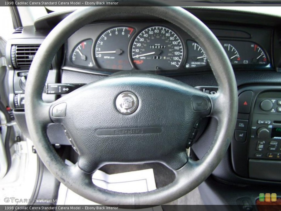 Ebony Black Interior Steering Wheel for the 1998 Cadillac Catera  #47804831