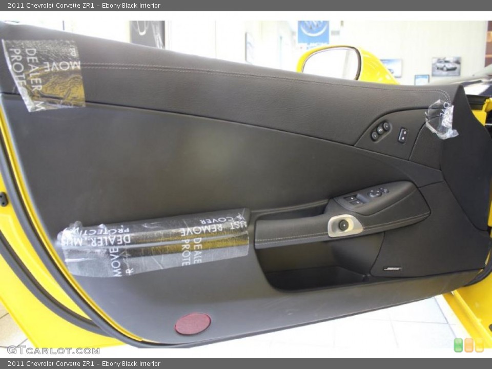Ebony Black Interior Door Panel for the 2011 Chevrolet Corvette ZR1 #47805440