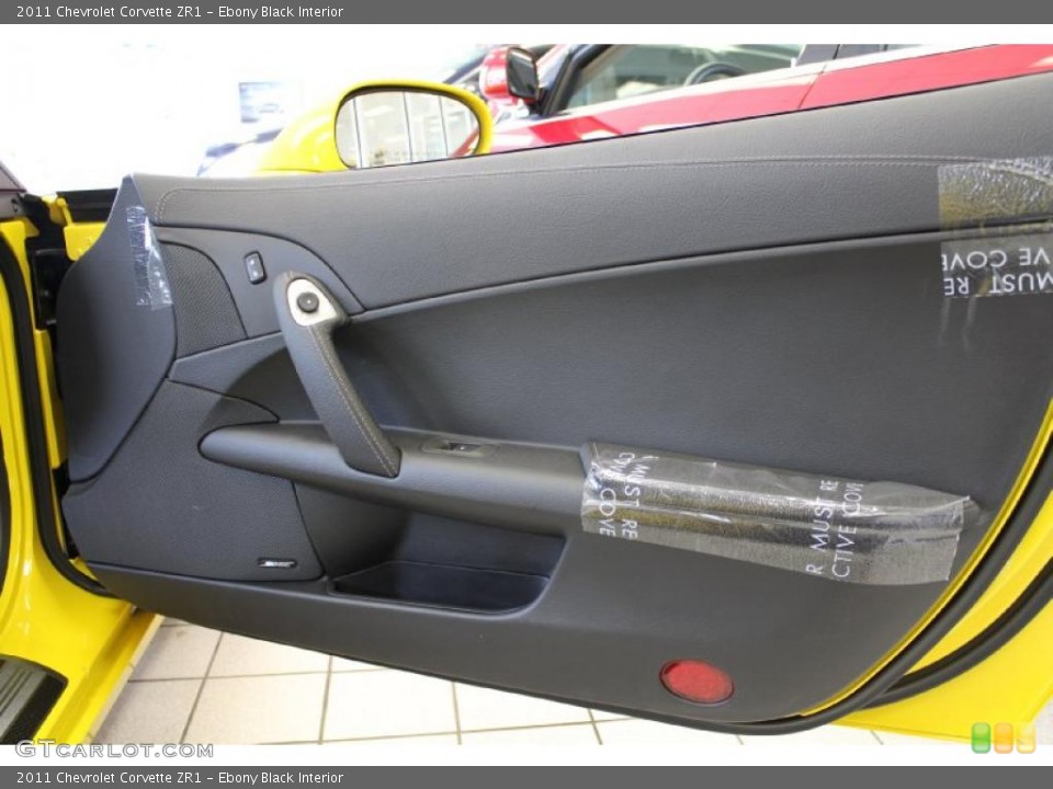 Ebony Black Interior Door Panel for the 2011 Chevrolet Corvette ZR1 #47805527