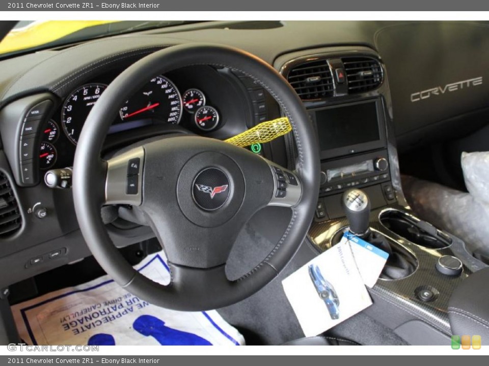 Ebony Black Interior Dashboard for the 2011 Chevrolet Corvette ZR1 #47805593