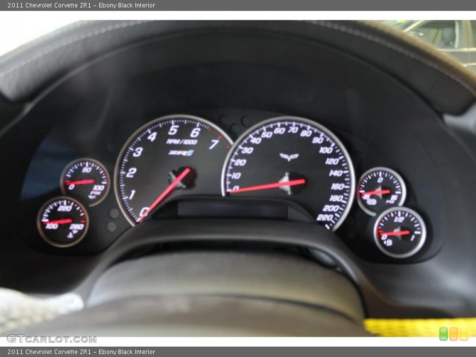 Ebony Black Interior Gauges for the 2011 Chevrolet Corvette ZR1 #47805611