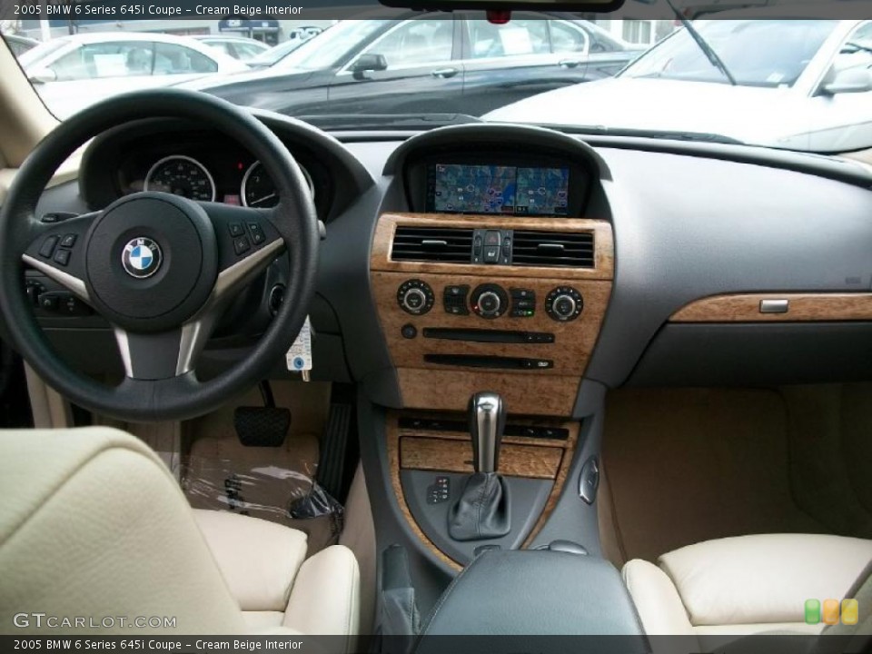 Cream Beige Interior Dashboard for the 2005 BMW 6 Series 645i Coupe #47809640