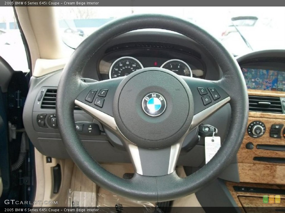 Cream Beige Interior Steering Wheel for the 2005 BMW 6 Series 645i Coupe #47809655