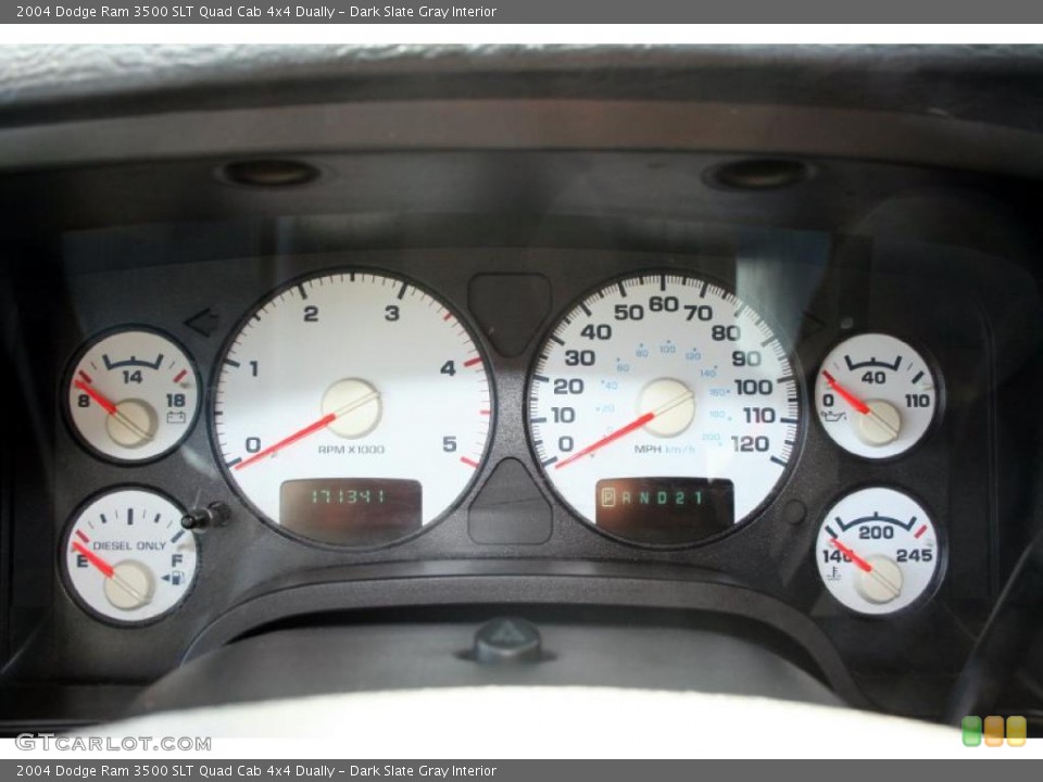 Dark Slate Gray Interior Gauges for the 2004 Dodge Ram 3500 SLT Quad Cab 4x4 Dually #47812460
