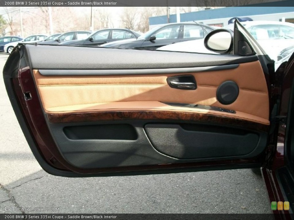 Saddle Brown/Black Interior Door Panel for the 2008 BMW 3 Series 335xi Coupe #47813642